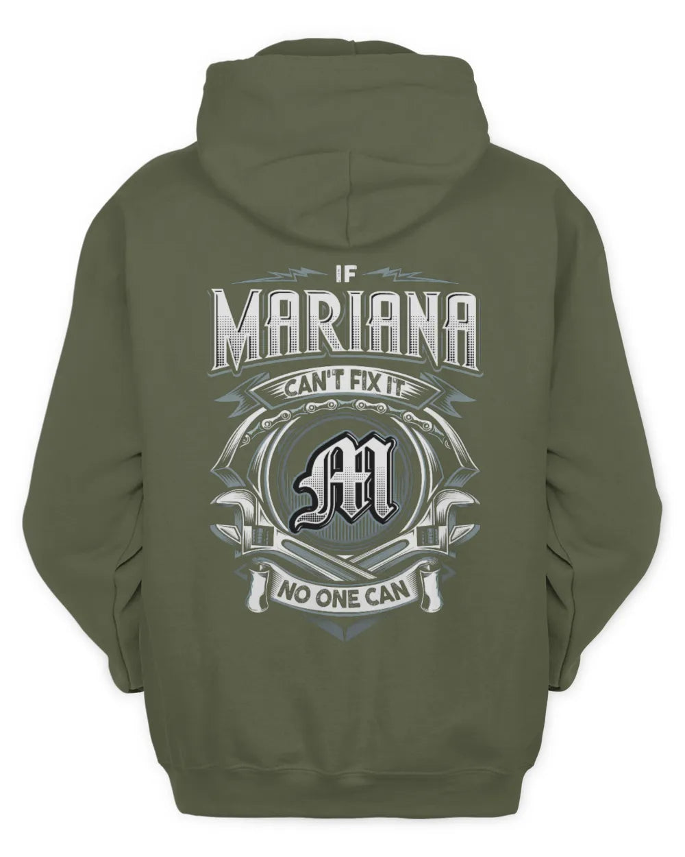 MARIANA AP81-K4-626 - Personalized Ahmed Quote Apparel “If Ahmed Can't Fix It, No One Can” - Unisex Hoodie - Military Green