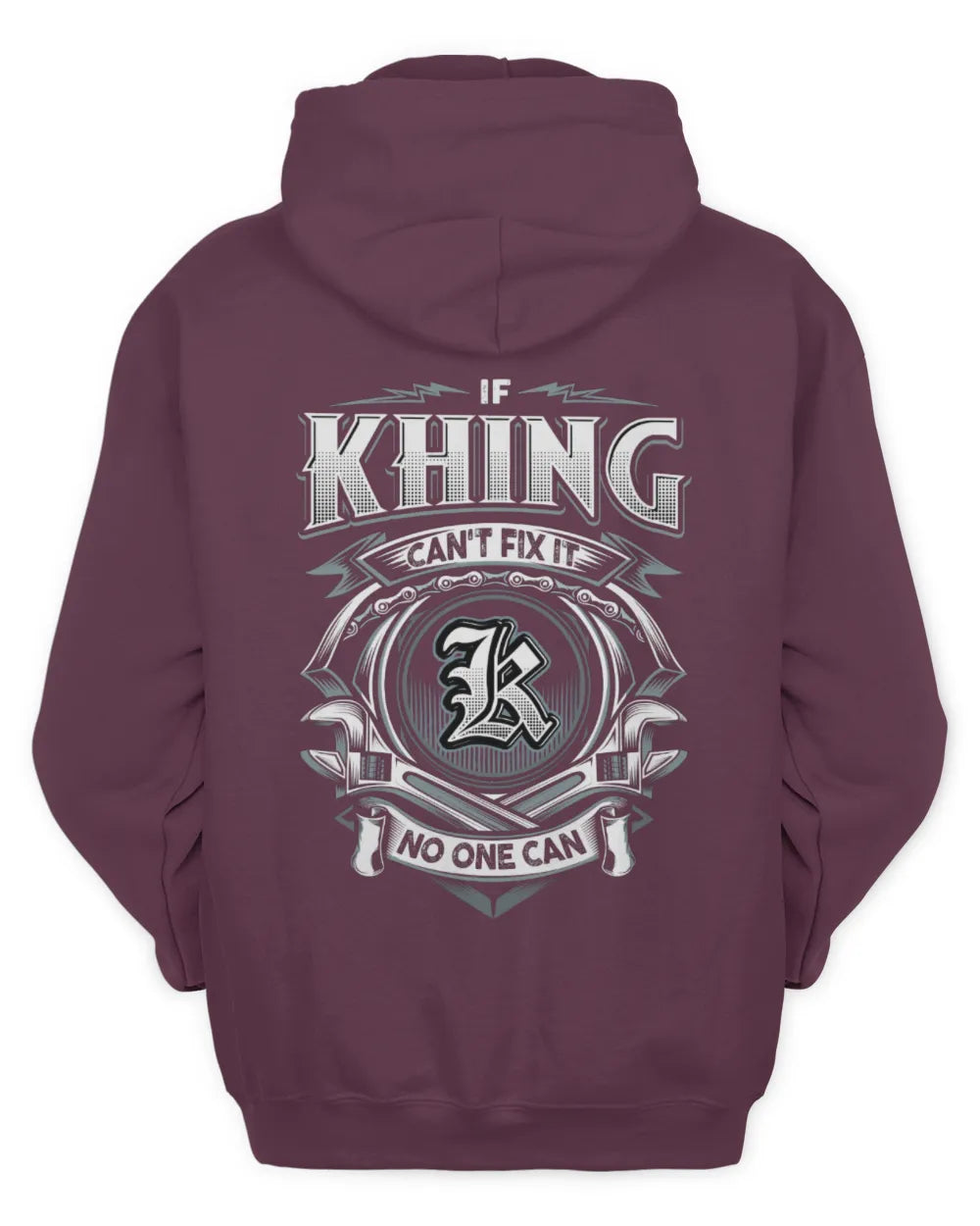 KHING AP81-K4-626 - Personalized Ahmed Quote Apparel “If Ahmed Can't Fix It, No One Can” - Unisex Hoodie - Maroon