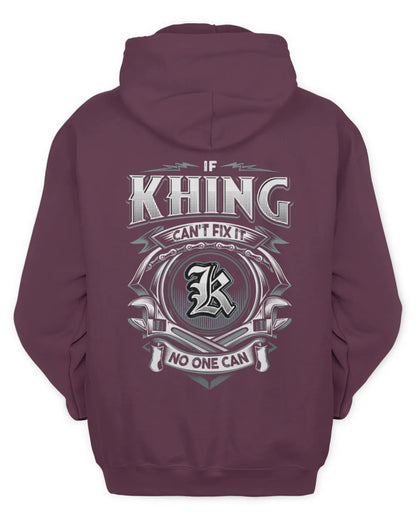 KHING AP81-K4-626 - Personalized Ahmed Quote Apparel “If Ahmed Can't Fix It, No One Can” - Unisex Hoodie - Maroon