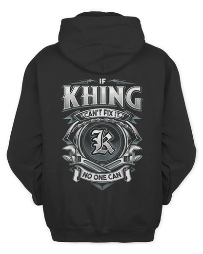 KHING AP81-K4-626 - Personalized Ahmed Quote Apparel “If Ahmed Can't Fix It, No One Can” - Unisex Hoodie - Black