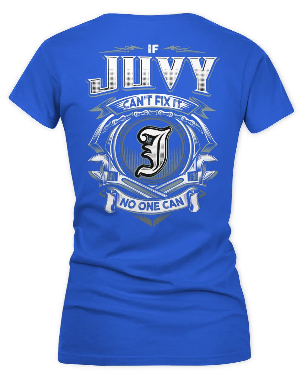 JUVY AP81-K4-626 - Personalized Ahmed Quote Apparel “If Ahmed Can't Fix It, No One Can” - Women's V-Neck T-Shirt - Royal