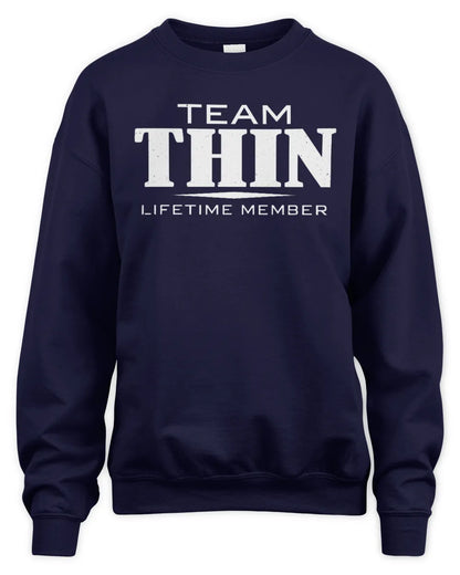 THIN BL62-K4-128 - Personalized “Team AARON Lifetime Member” - Unisex Sweatshirt - Navy