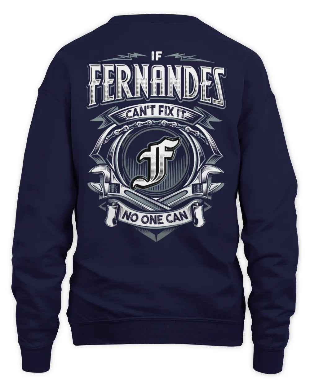 FERNANDES AP81-K4-626 - Personalized Ahmed Quote Apparel “If Ahmed Can't Fix It, No One Can” - Unisex Sweatshirt - Navy