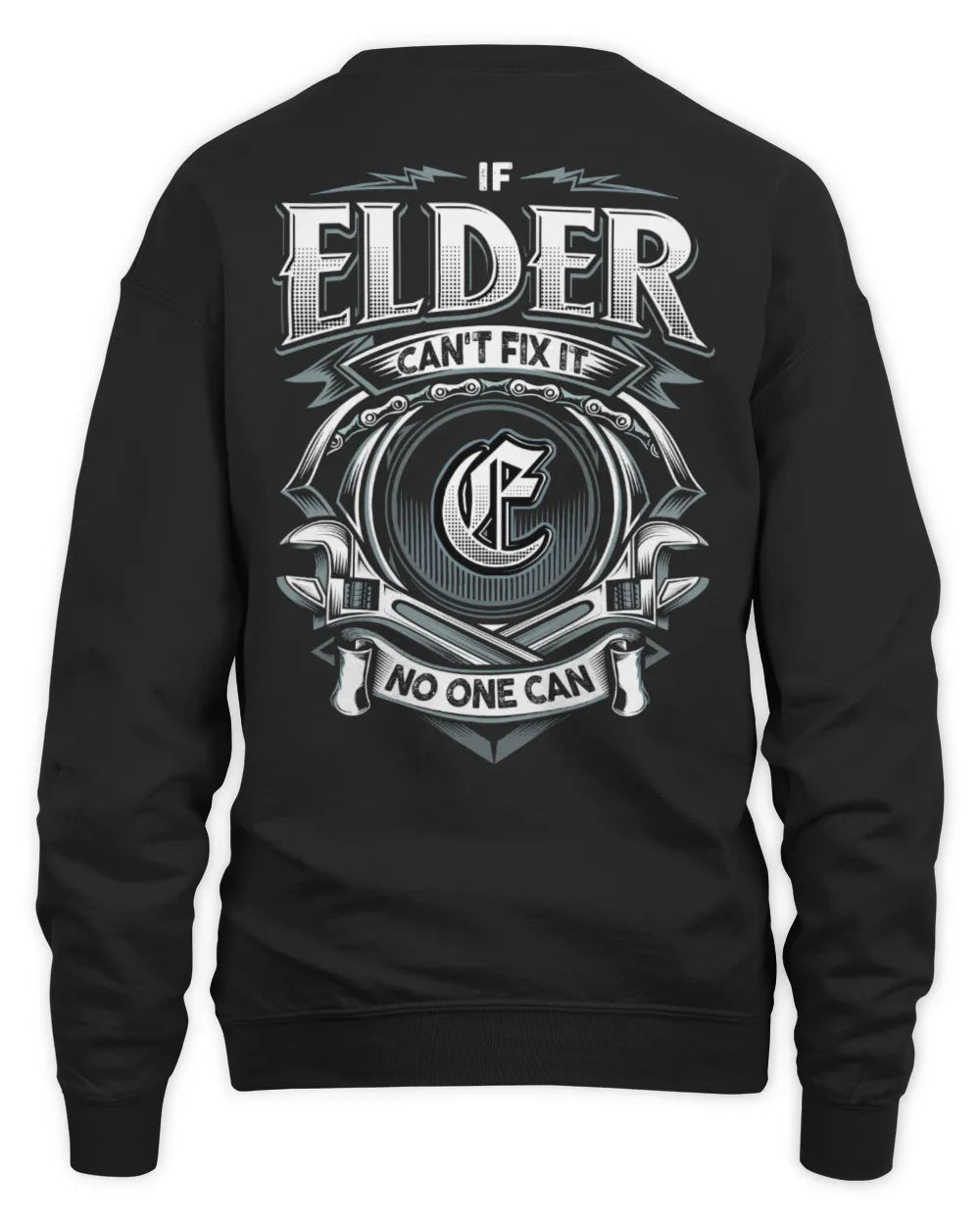 ELDER AP81-K4-626 - Personalized Ahmed Quote Apparel “If Ahmed Can't Fix It, No One Can” - Unisex Sweatshirt - Black