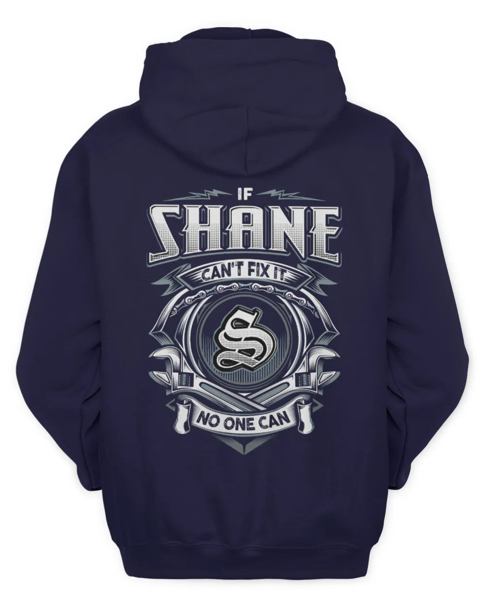 SHANE AP81-K4-626 - Personalized Ahmed Quote Apparel “If Ahmed Can't Fix It, No One Can” - Unisex Hoodie - Navy