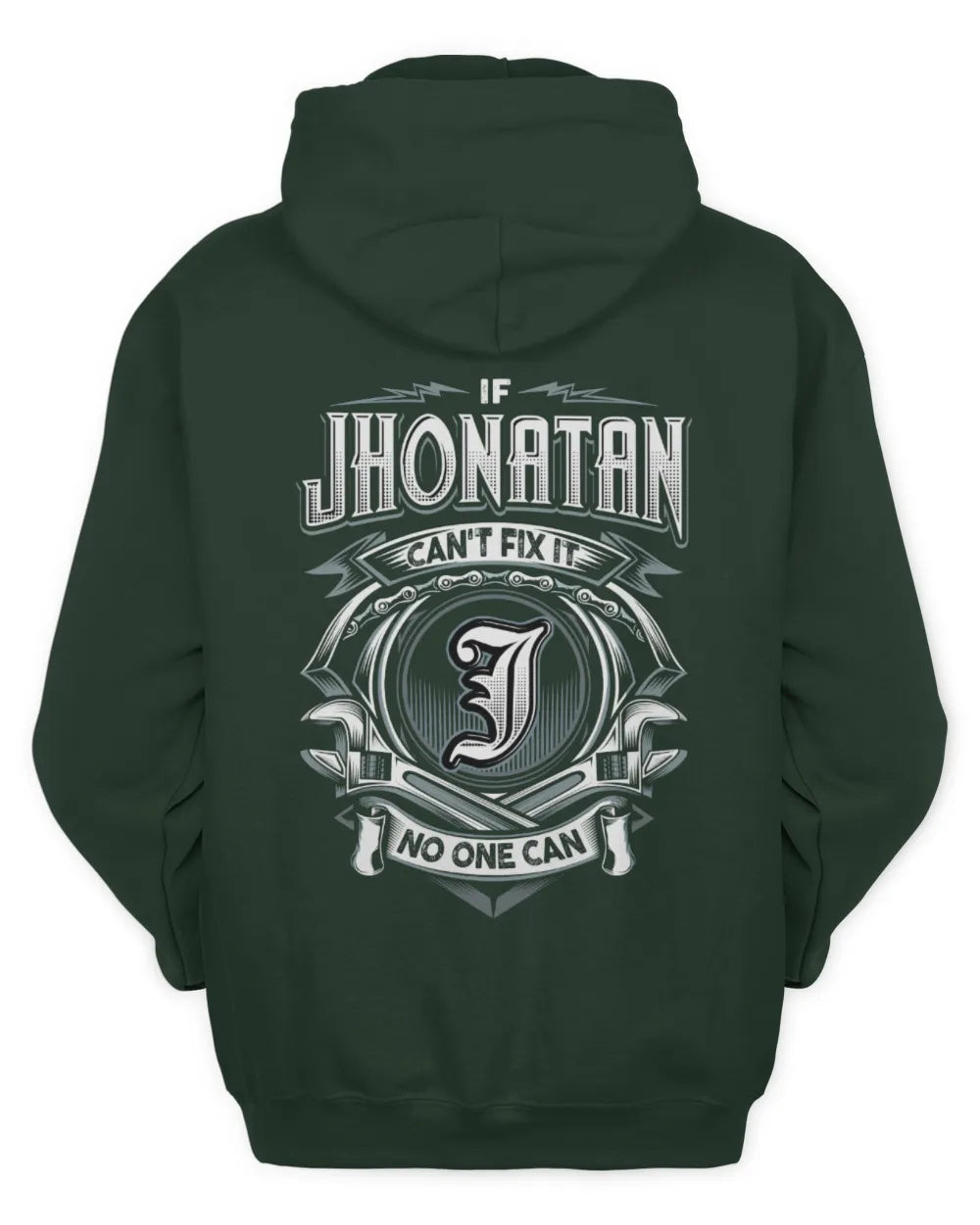 JHONATAN AP81-K4-626 - Personalized Ahmed Quote Apparel “If Ahmed Can't Fix It, No One Can” - Unisex Hoodie - Forest Green
