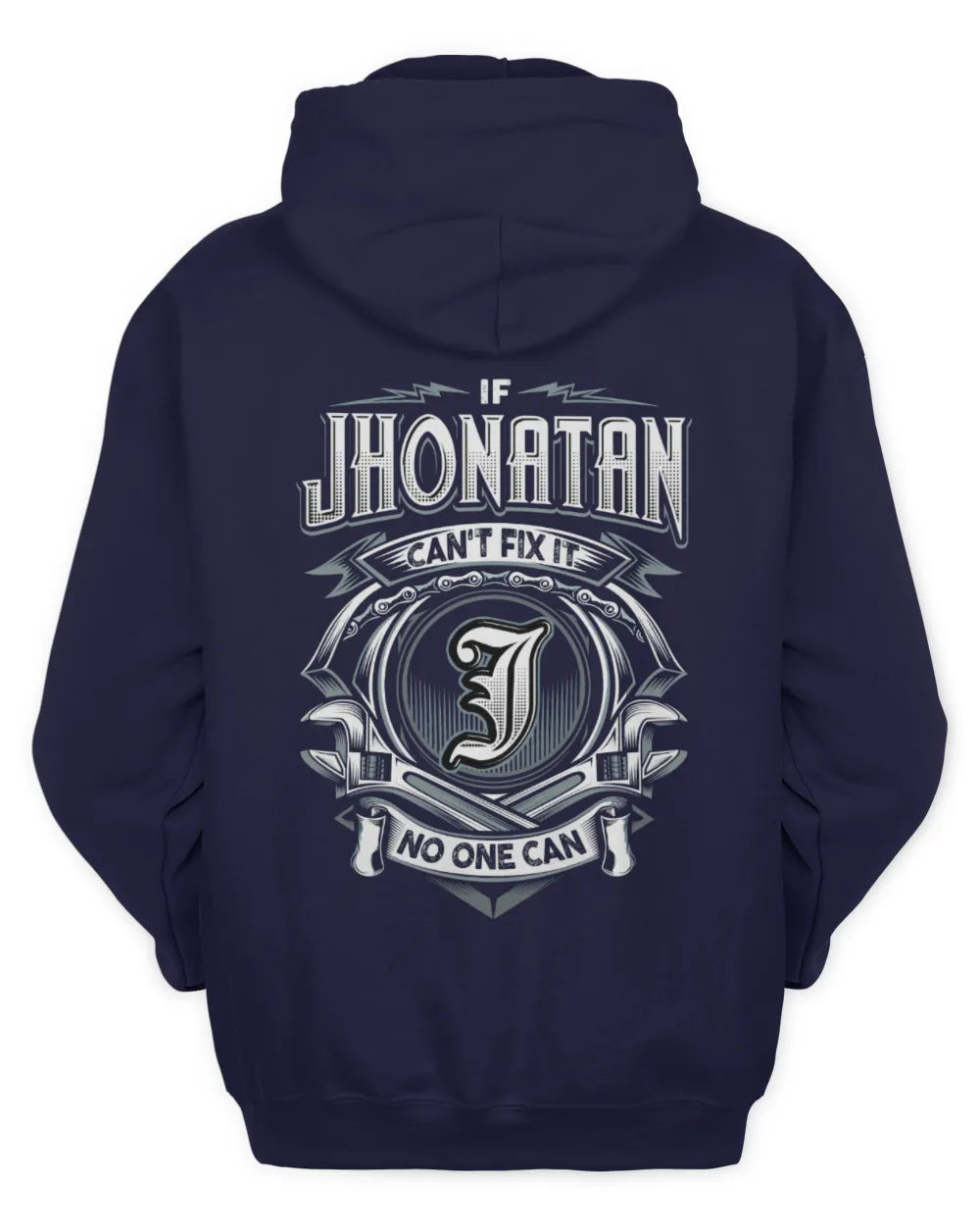 JHONATAN AP81-K4-626 - Personalized Ahmed Quote Apparel “If Ahmed Can't Fix It, No One Can” - Unisex Hoodie - Navy
