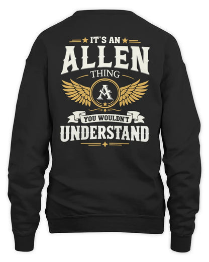 ALLEN KT06-M008 It’s a [NAME] Thing – You Wouldn’t Understand | Personalized Vintage T-Shirt - Unisex Sweatshirt - Black