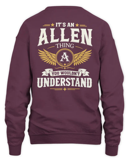 ALLEN KT06-M008 It’s a [NAME] Thing – You Wouldn’t Understand | Personalized Vintage T-Shirt - Unisex Sweatshirt - Maroon
