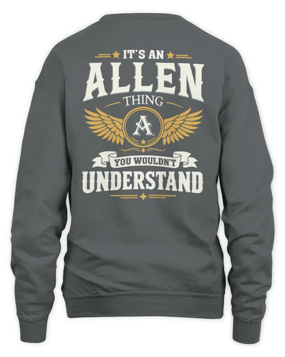 ALLEN KT06-M008 It’s a [NAME] Thing – You Wouldn’t Understand | Personalized Vintage T-Shirt - Unisex Sweatshirt - Charcoal