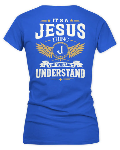 JESUS KT06-M008 It’s a [NAME] Thing – You Wouldn’t Understand | Personalized Vintage T-Shirt - Women's V-Neck T-Shirt - Royal
