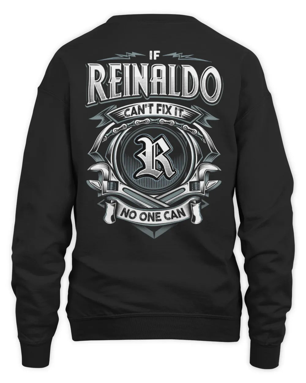 REINALDO AP81-K4-626 - Personalized Ahmed Quote Apparel “If Ahmed Can't Fix It, No One Can” - Unisex Sweatshirt - Black