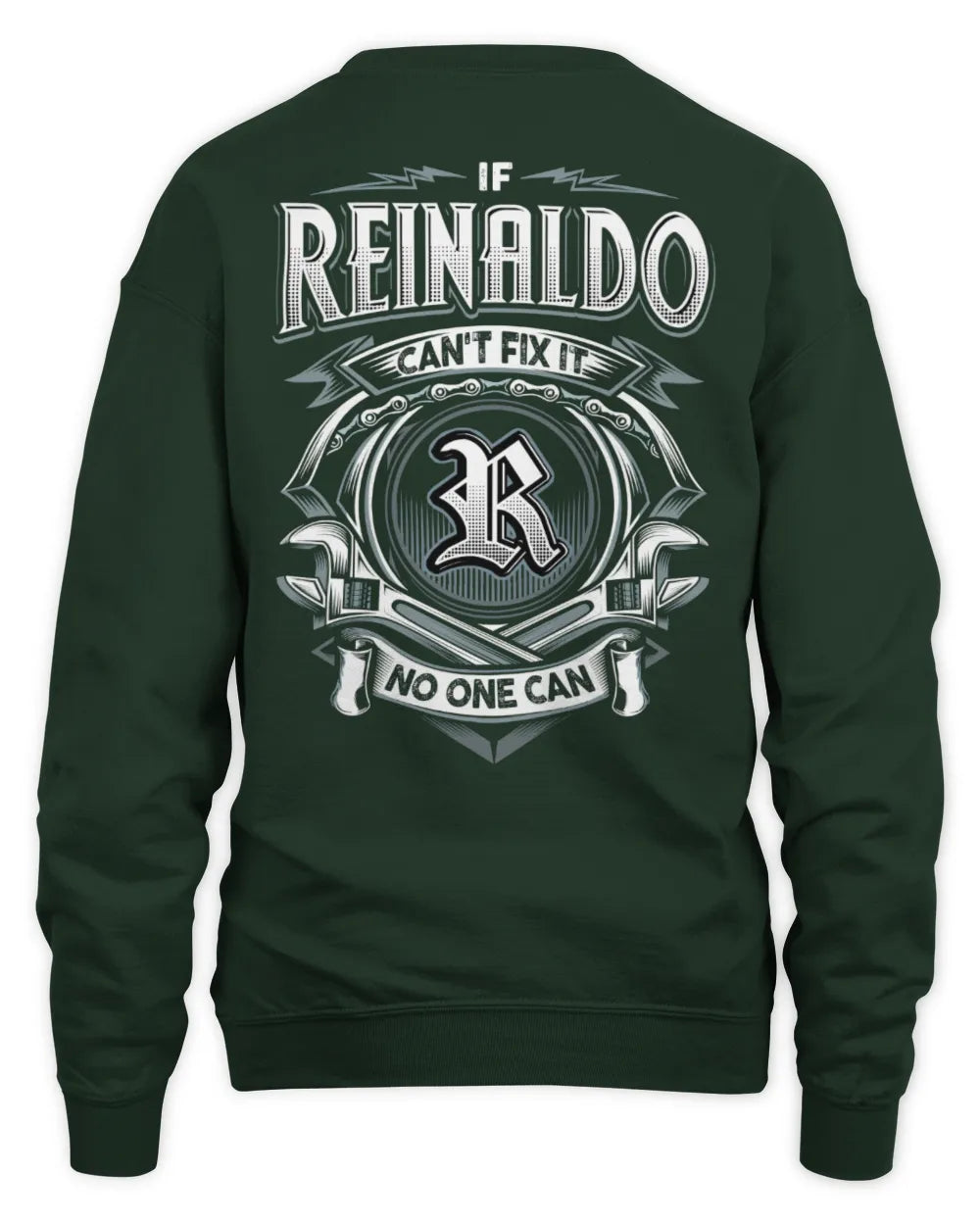 REINALDO AP81-K4-626 - Personalized Ahmed Quote Apparel “If Ahmed Can't Fix It, No One Can” - Unisex Sweatshirt - Forest Green