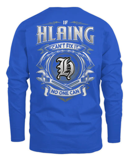 HLAING AP81-K4-626 - Personalized Ahmed Quote Apparel “If Ahmed Can't Fix It, No One Can” - Men's Long Sleeved T-Shirt - Royal