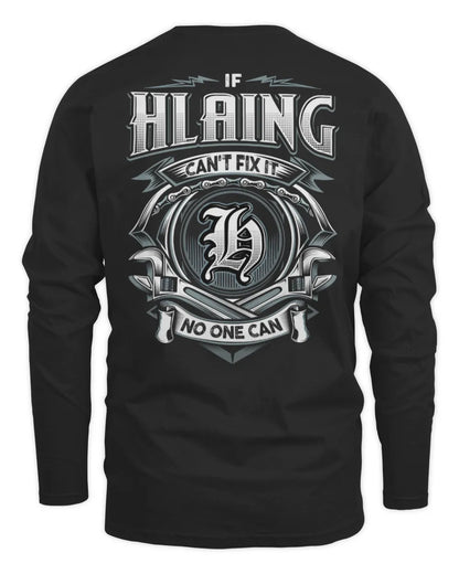 HLAING AP81-K4-626 - Personalized Ahmed Quote Apparel “If Ahmed Can't Fix It, No One Can” - Men's Long Sleeved T-Shirt - Black