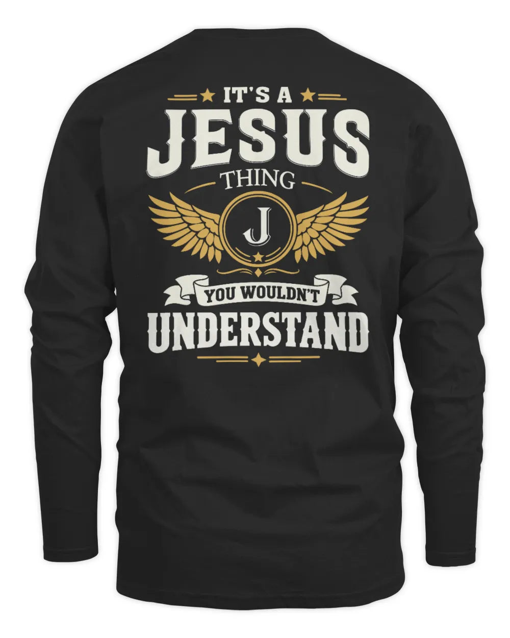JESUS KT06-M008 It’s a [NAME] Thing – You Wouldn’t Understand | Personalized Vintage T-Shirt - Men's Long Sleeved T-Shirt - Black