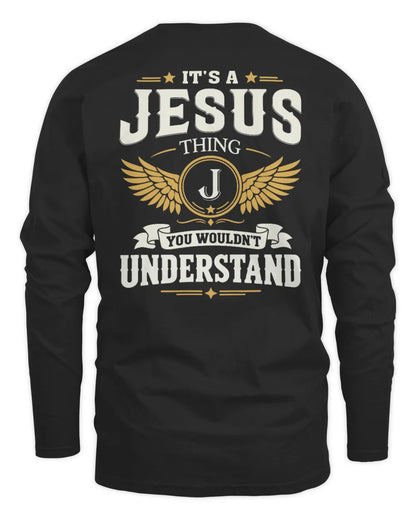 JESUS KT06-M008 It’s a [NAME] Thing – You Wouldn’t Understand | Personalized Vintage T-Shirt - Men's Long Sleeved T-Shirt - Black