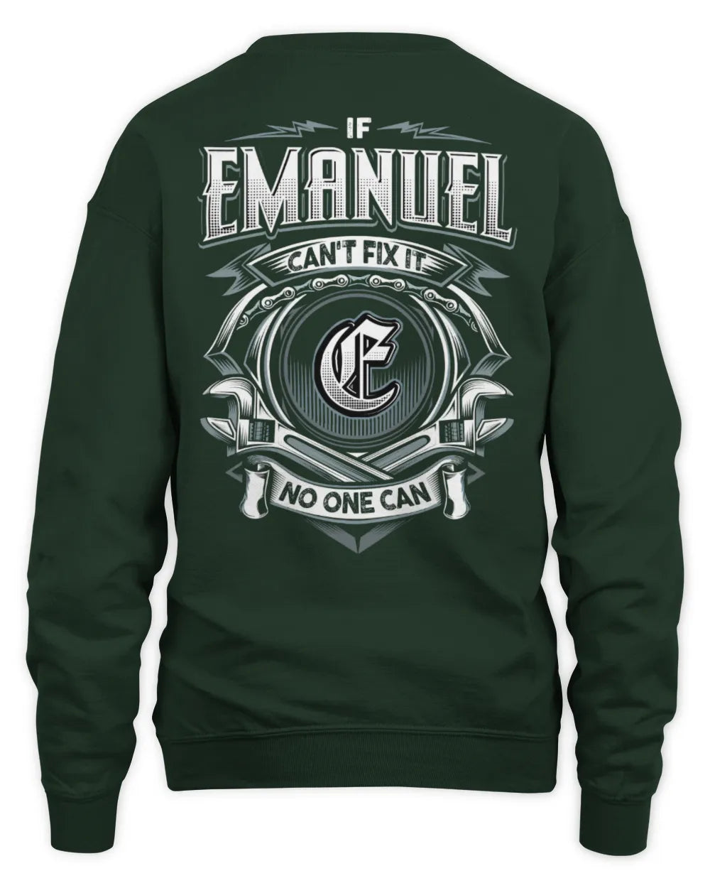 EMANUEL AP81-K4-626 - Personalized Ahmed Quote Apparel “If Ahmed Can't Fix It, No One Can” - Unisex Sweatshirt - Forest Green