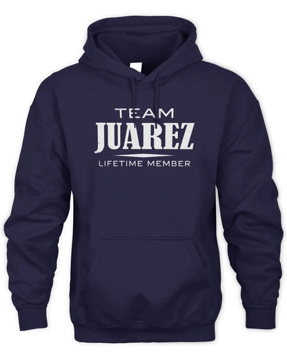 JUAREZ BL62-K4-128 - Personalized “Team NAME Lifetime Member” - Unisex Hoodie - Navy
