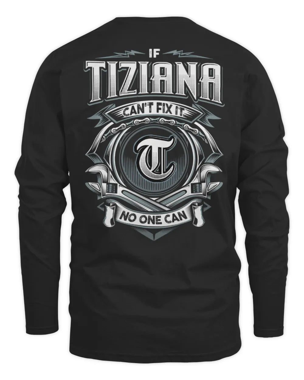 TIZIANA AP81-K4-626 - Personalized Ahmed Quote Apparel “If Ahmed Can't Fix It, No One Can” - Men's Long Sleeved T-Shirt - Black