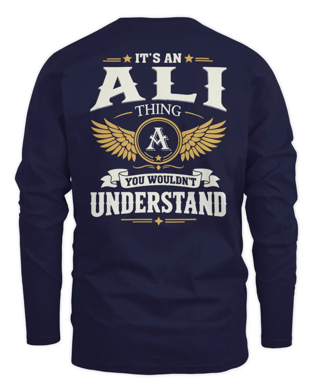 ALI KT06-M008 It’s a [NAME] Thing – You Wouldn’t Understand | Personalized Vintage T-Shirt - Men's Long Sleeved T-Shirt - Navy