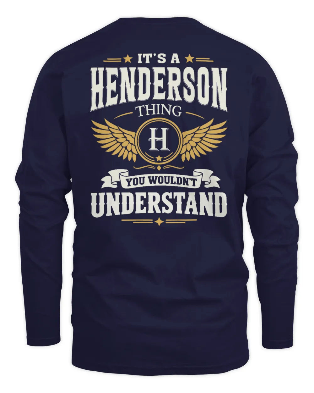 HENDERSON KT06-M008 It’s a [NAME] Thing – You Wouldn’t Understand | Personalized Vintage T-Shirt - Men's Long Sleeved T-Shirt - Navy