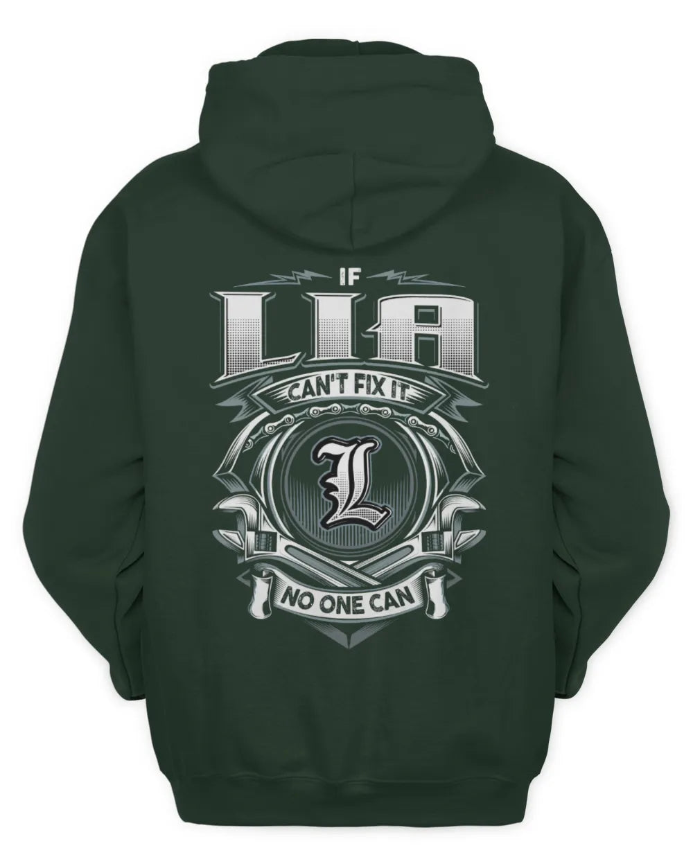 LIA AP81-K4-626 - Personalized Ahmed Quote Apparel “If Ahmed Can't Fix It, No One Can” - Unisex Hoodie - Forest Green