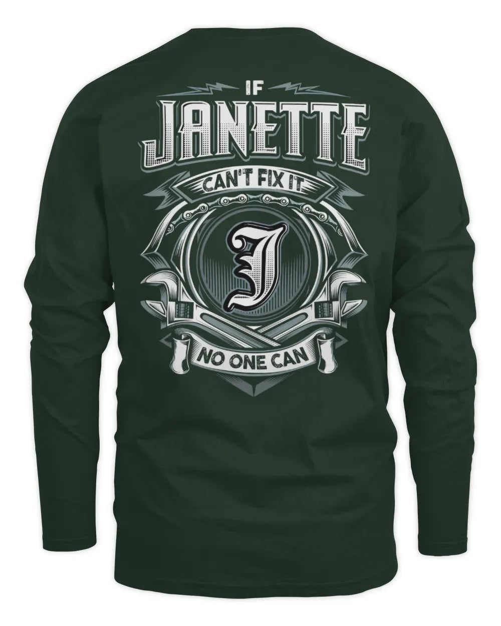 JANETTE AP81-K4-626 - Personalized Ahmed Quote Apparel “If Ahmed Can't Fix It, No One Can” - Men's Long Sleeved T-Shirt - Forest Green