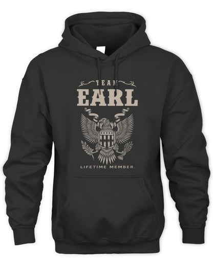 EARL TP06-K82 – Personalized Classic Style Apparel “Team NAME Lifetime Member” - Unisex Hoodie - Black