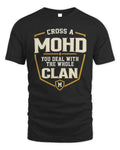 MOHD NT1-K008 Cross A/An NAME, You Deal With the Whole Clan | Personalized Vintage T-Shirt - Unisex Standard T-Shirt - Black
