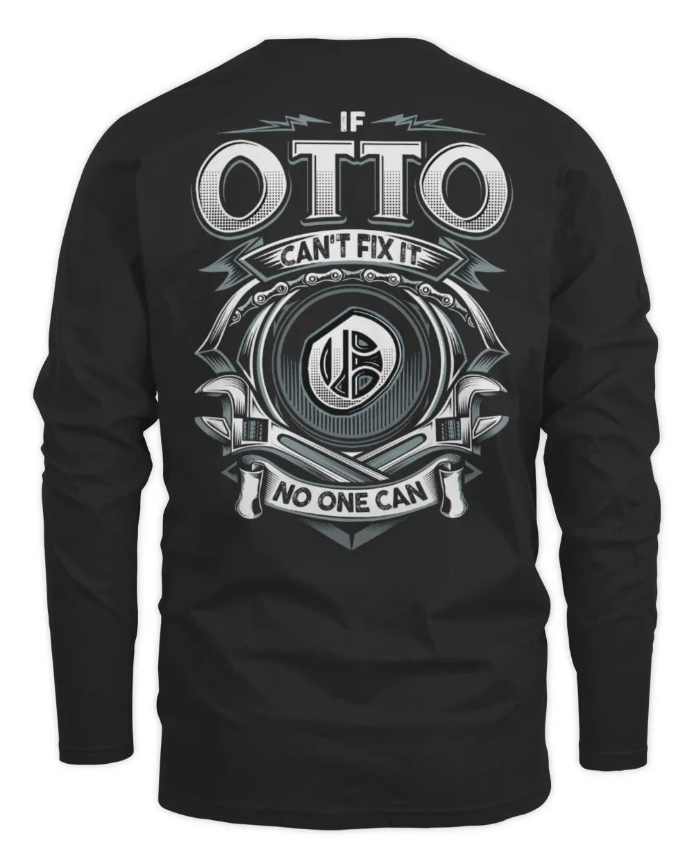 OTTO AP81-K4-626 - Personalized Ahmed Quote Apparel “If Ahmed Can't Fix It, No One Can” - Men's Long Sleeved T-Shirt - Black