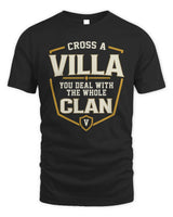 VILLA NT1-K008 Cross A/An NAME, You Deal With the Whole Clan | Personalized Vintage T-Shirt - Unisex Standard T-Shirt - Black