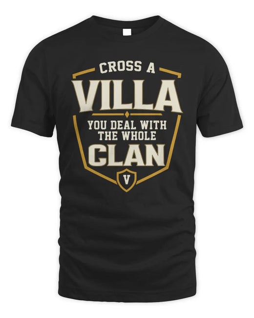 VILLA NT1-K008 Cross A/An NAME, You Deal With the Whole Clan | Personalized Vintage T-Shirt