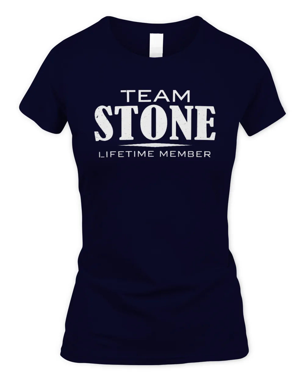 STONE BL62-K4-128 - Personalized “Team NAME Lifetime Member” - Women's Standard T-Shirt - Navy