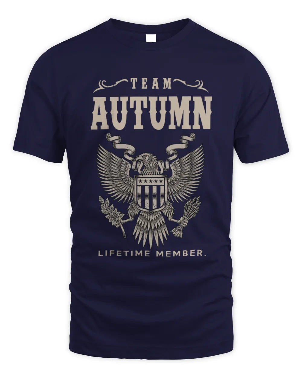 AUTUMN TP06-K82 – Personalized Classic Style Apparel “Team NAME Lifetime Member” - Unisex Standard T-Shirt - Navy