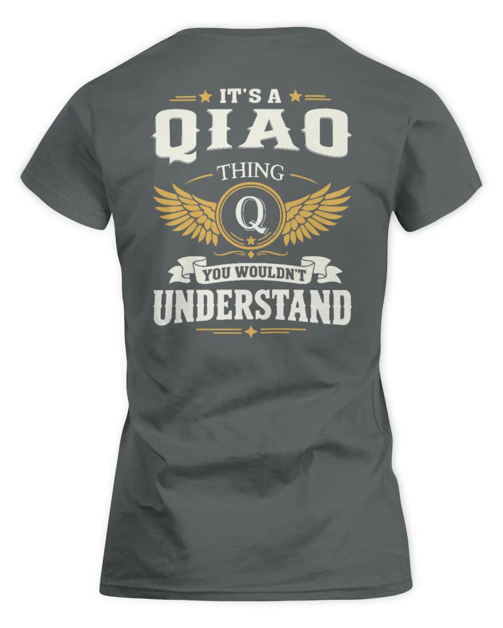 QIAO KT06-M008 It’s a [NAME] Thing – You Wouldn’t Understand | Personalized Vintage T-Shirt - Women's Standard T-Shirt - Charcoal