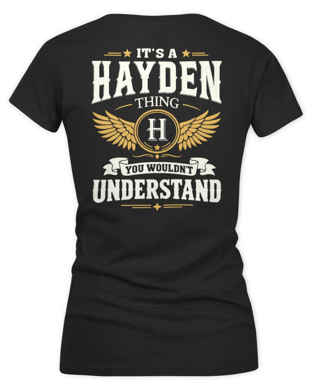 HAYDEN KT06-M008 It’s a [NAME] Thing – You Wouldn’t Understand | Personalized Vintage T-Shirt - Women's V-Neck T-Shirt - Black