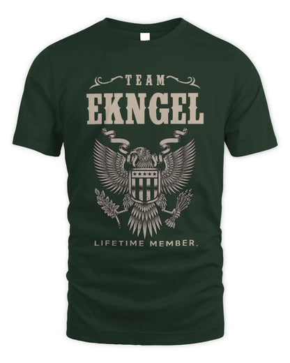 EKNGEL TP06-K82 – Personalized Classic Style Apparel “Team NAME Lifetime Member” - Unisex Standard T-Shirt - Forest Green