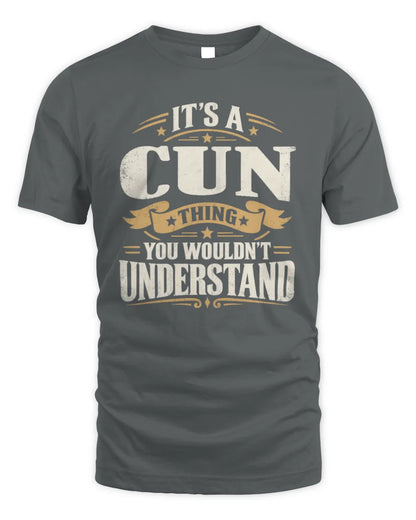 CUN P08 TH51 - Personalized “It’s a/an [NAME] Thing – You Wouldn’t Understand” Shirt - Unisex Standard T-Shirt - Charcoal