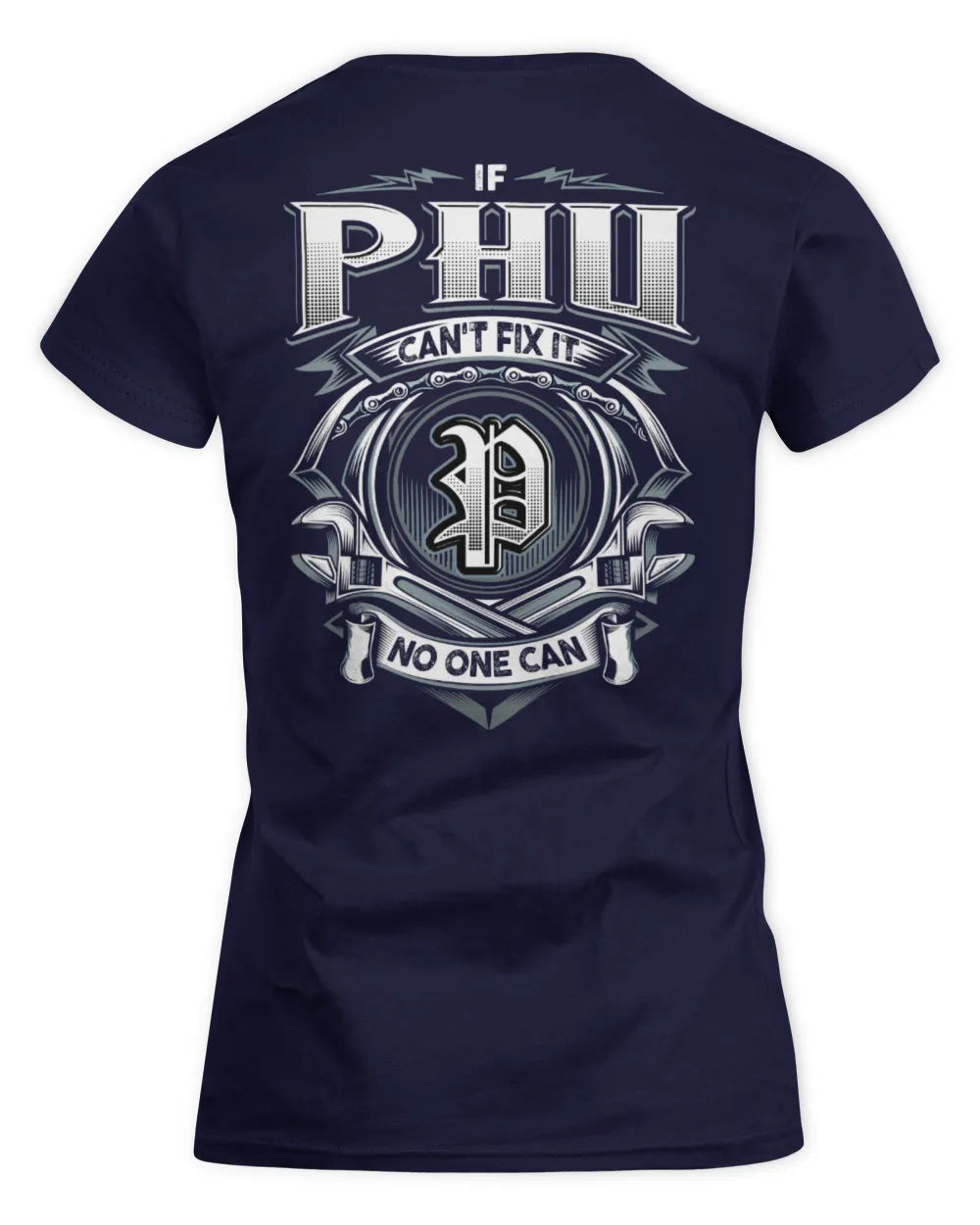 PHU AP81-K4-626 - Personalized Ahmed Quote Apparel “If Ahmed Can't Fix It, No One Can” - Women's Standard T-Shirt - Navy