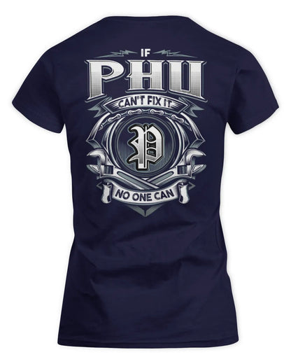 PHU AP81-K4-626 - Personalized Ahmed Quote Apparel “If Ahmed Can't Fix It, No One Can” - Women's Standard T-Shirt - Navy
