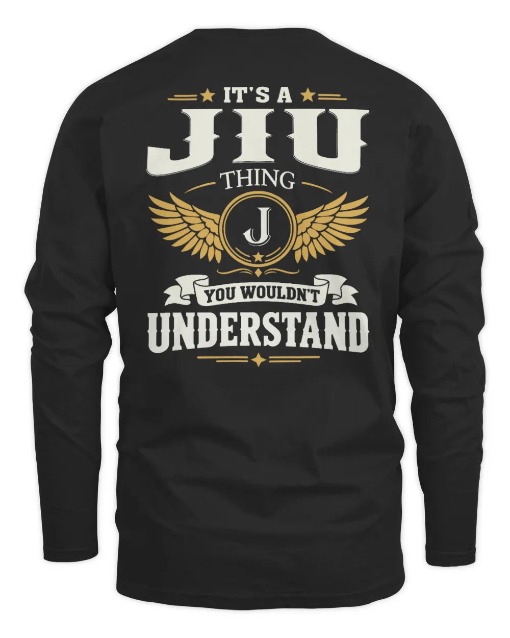 JIU KT06-M008 It’s a [NAME] Thing – You Wouldn’t Understand | Personalized Vintage T-Shirt - Men's Long Sleeved T-Shirt - Black