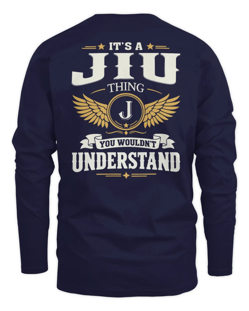 JIU KT06-M008 It’s a [NAME] Thing – You Wouldn’t Understand | Personalized Vintage T-Shirt - Men's Long Sleeved T-Shirt - Navy