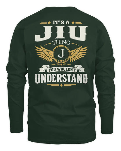 JIU KT06-M008 It’s a [NAME] Thing – You Wouldn’t Understand | Personalized Vintage T-Shirt - Men's Long Sleeved T-Shirt - Forest Green