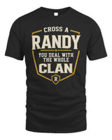 RANDY NT1-K008 Cross A/An NAME, You Deal With the Whole Clan | Personalized Vintage T-Shirt - Unisex Standard T-Shirt - Black
