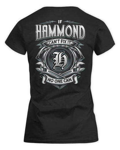 HAMMOND AP81-K4-626 - Personalized Ahmed Quote Apparel “If Ahmed Can't Fix It, No One Can” - Women's Standard T-Shirt - Black