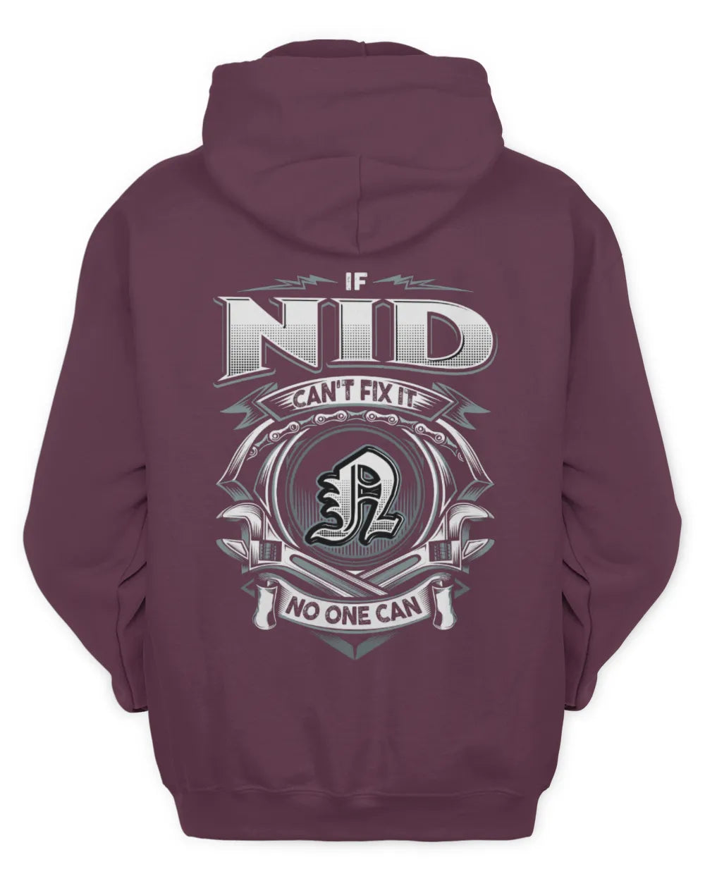 NID AP81-K4-626 - Personalized Ahmed Quote Apparel “If Ahmed Can't Fix It, No One Can” - Unisex Hoodie - Maroon