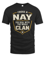 NAY NT1-K008 Cross A/An NAME, You Deal With the Whole Clan | Personalized Vintage T-Shirt - Unisex Standard T-Shirt - Black
