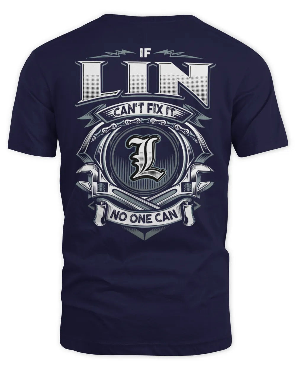 LIN AP81-K4-626 - Personalized Ahmed Quote Apparel “If Ahmed Can't Fix It, No One Can” - Unisex Standard T-Shirt - Navy