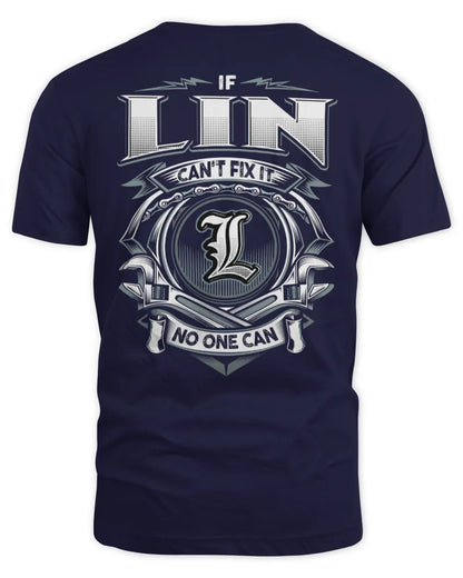 LIN AP81-K4-626 - Personalized Ahmed Quote Apparel “If Ahmed Can't Fix It, No One Can” - Unisex Standard T-Shirt - Navy